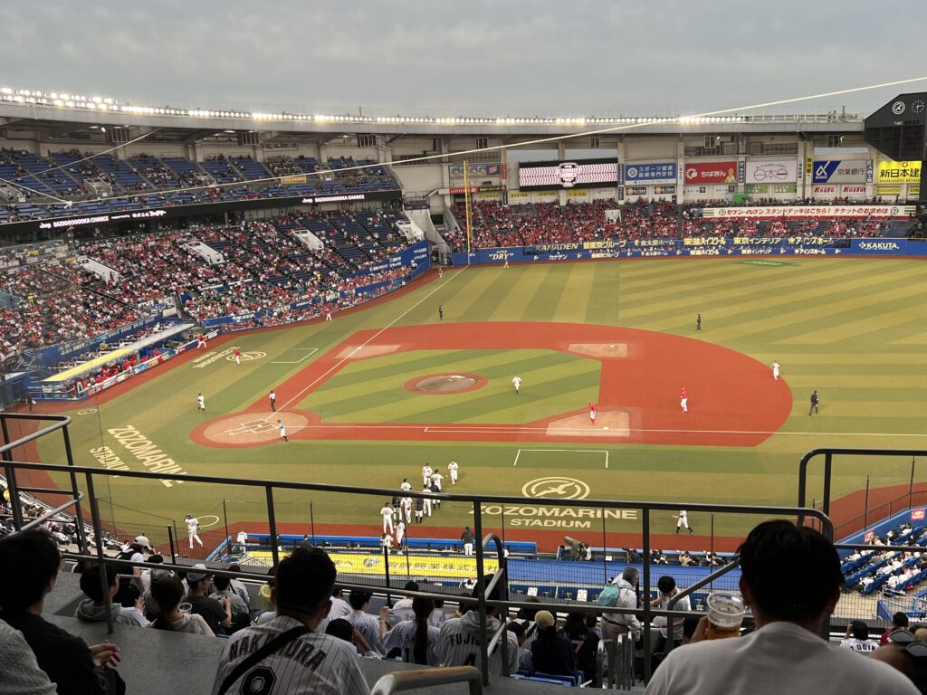 A Chiba Lotte Marines baseball game at ZOZO Marine Stadium.
