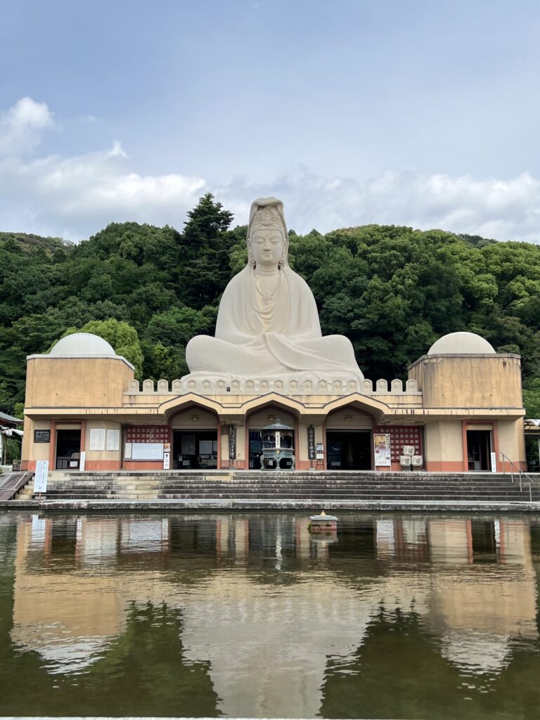 Kannon, the Goddess of Mercy at Ryozen Kannon Temple in Kyoto. Kwannon stands in commemoration of those Japanese soldiers who sacrificed themselves in the last war.