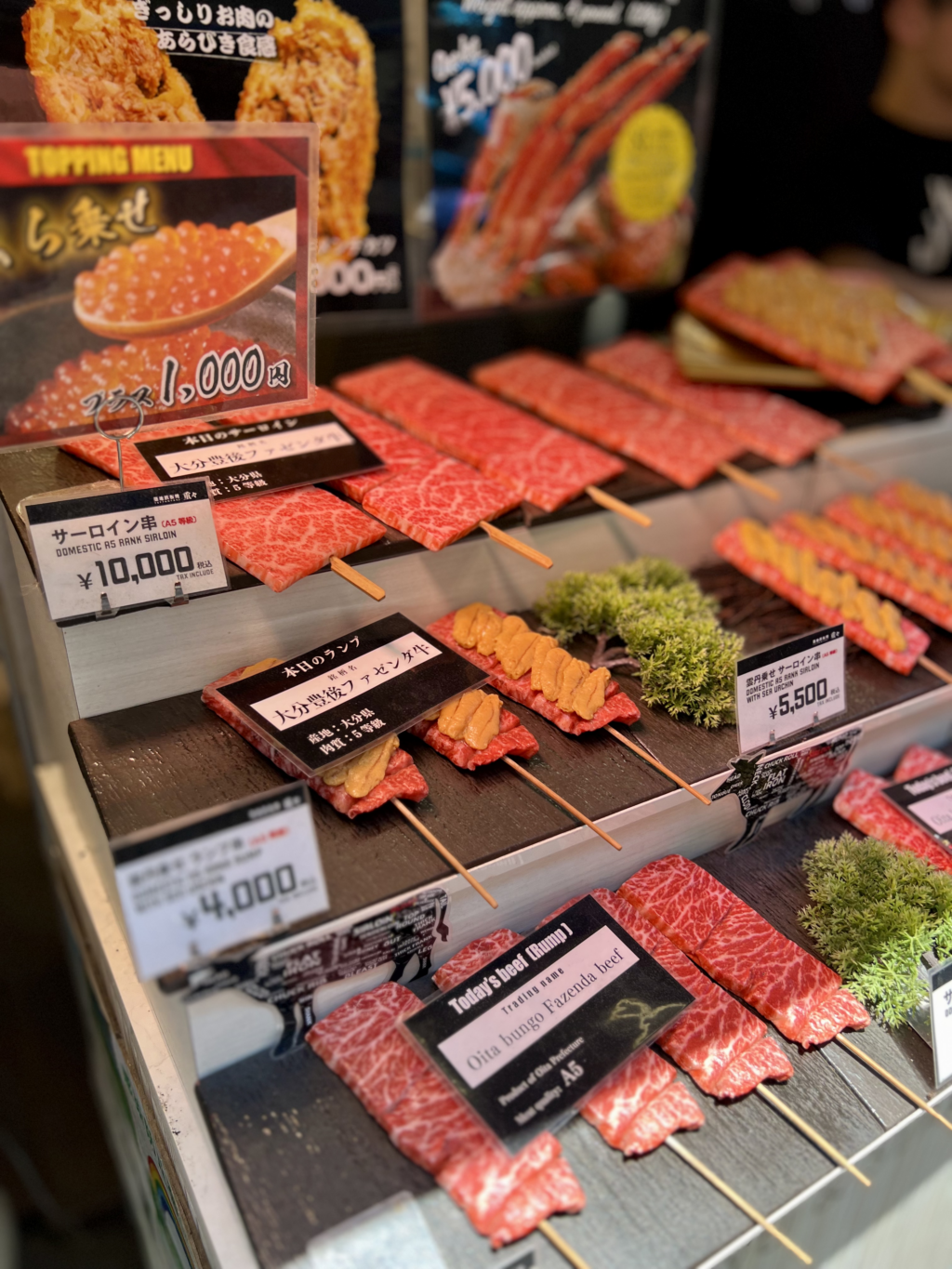 Meat Displays at Tsukiji Outer Market